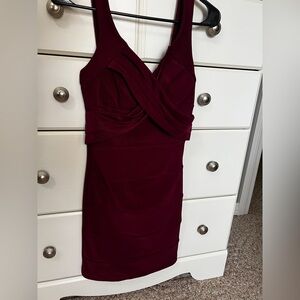 Burgundy dress